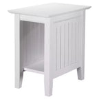 Nantucket Chair Side Table White - AFI: Solid Hardwood, Bead Board Design, Eco-Friendly
