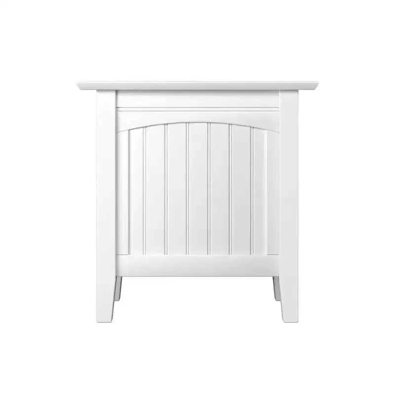Table d'appoint Nantucket blanche - AFI : Bois massif, design à planches à rainures et languettes, écologique