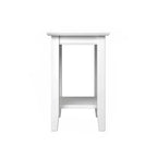 Table d'appoint Nantucket blanche - AFI : Bois massif, design à planches à rainures et languettes, écologique