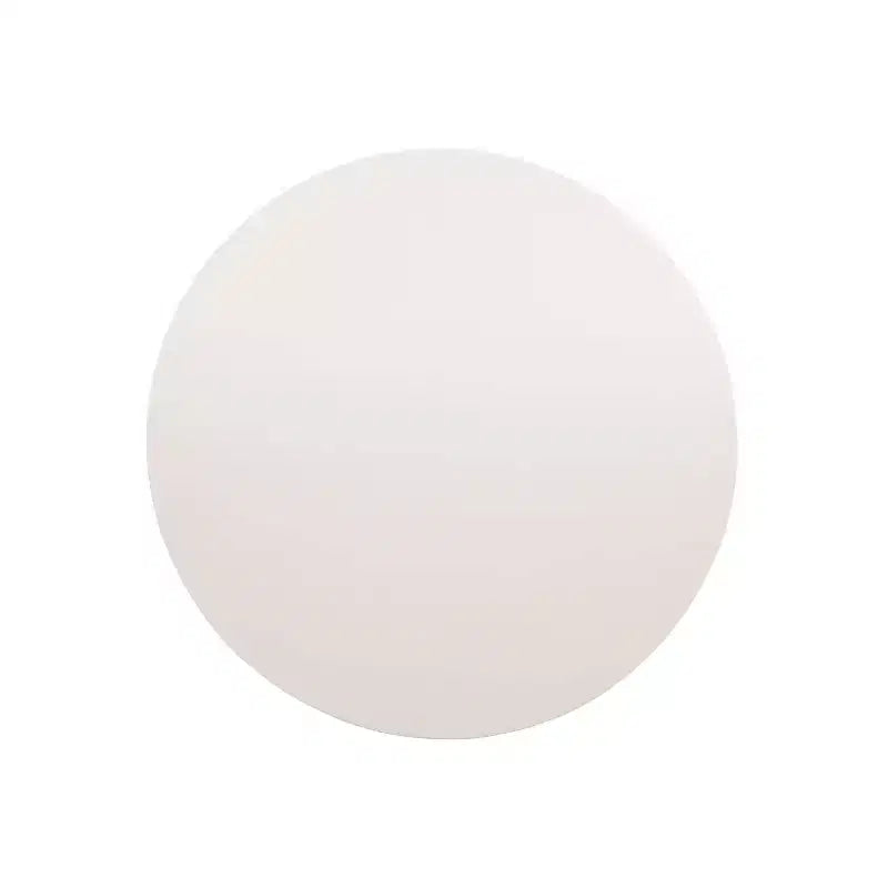 Urban Port 24" Table Basse Moderne Plateau Rond Blanc Cassé Pieds Coniques en Bois de Mangue Marron Marron/Blanc