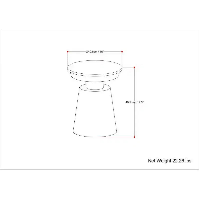 Table d'appoint Arna WyndenHall noire/dorée : Plateau en marbre contemporain, résistante aux rayures, hauteur 49,5 cm