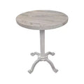 Carolina Living Colton Adjustable Vintage Table Whitewash: Sturdy Iron Base, Mango Wood, 22" Height