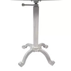 Table réglable vintage Colton de Carolina Living, finition blanchie : base en fer robuste, bois de manguier, 55,88 cm de hauteur