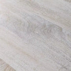 Table réglable vintage Colton de Carolina Living, finition blanchie : base en fer robuste, bois de manguier, 55,88 cm de hauteur