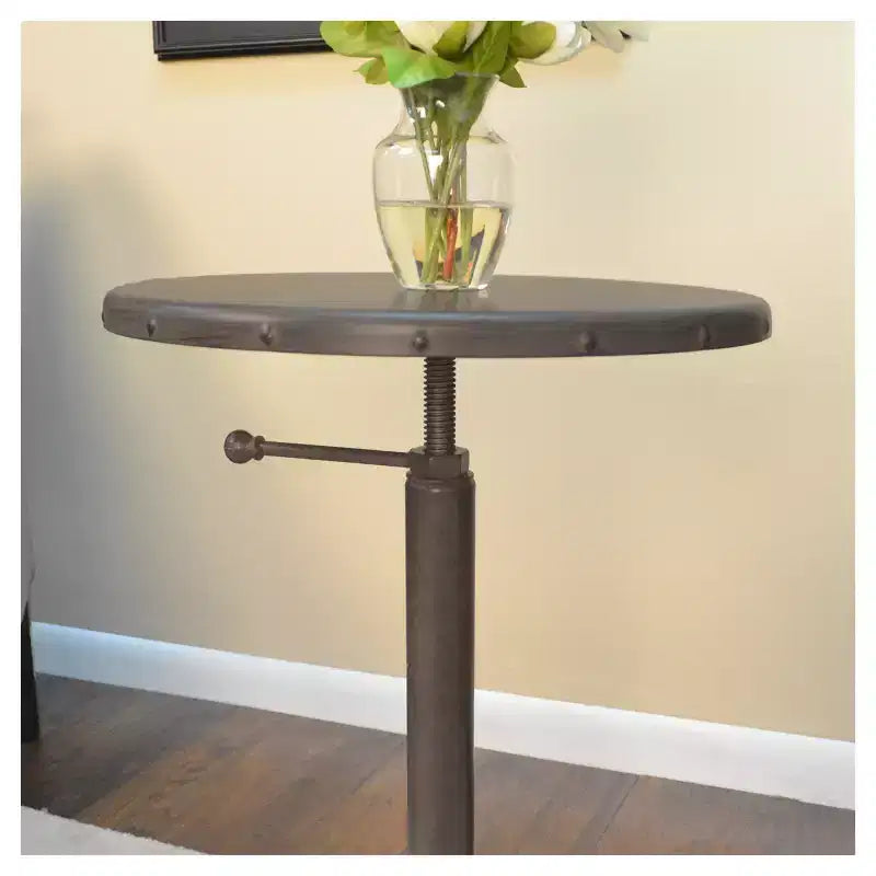 Carolina Living Oslin Restoration Table d'appoint réglable - Industrielle et Table