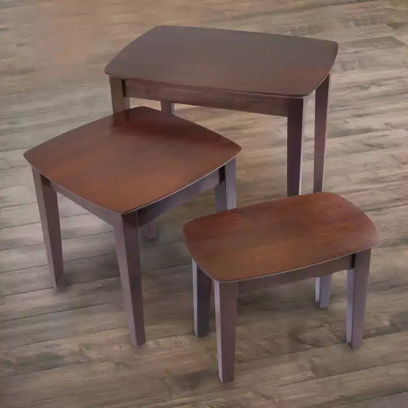 Ensemble de 3 tables gigognes Bradley - Noyer antique - Winsome