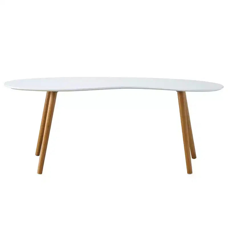 Table Basse Haricot Oslo Blanc/Bambou - Breighton Home