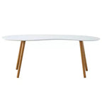 Table Basse Haricot Oslo Blanc/Bambou - Breighton Home