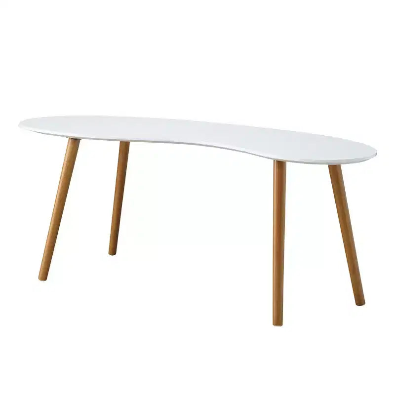Table Basse Haricot Oslo Blanc/Bambou - Breighton Home