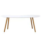 Table Basse Haricot Oslo Blanc/Bambou - Breighton Home