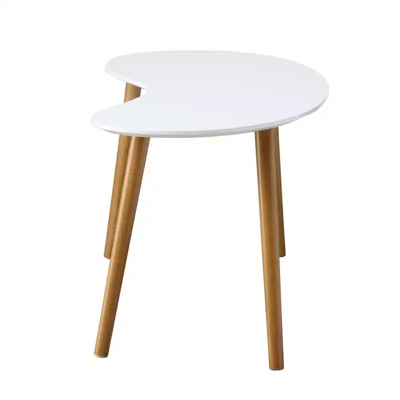 Table Basse Haricot Oslo Blanc/Bambou - Breighton Home