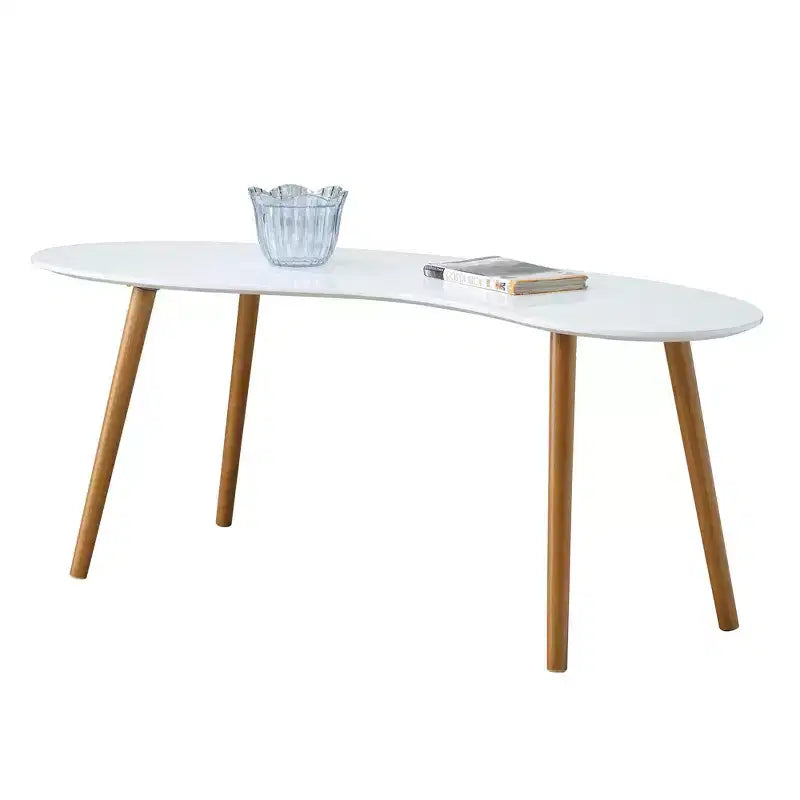 Table Basse Haricot Oslo Blanc/Bambou - Breighton Home
