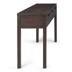 Table console large Fabian WyndenHall 60" brun noyer : Milieu de siècle moderne, cadre en bois massif, plateau en acacia