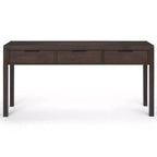 Table console large Fabian WyndenHall 60" brun noyer : Milieu de siècle moderne, cadre en bois massif, plateau en acacia