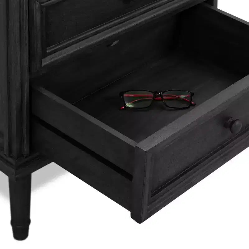 Meuble de rangement 3 tiroirs Webster gris foncé - Finch : Cadre en pin, Style traditionnel, Pas d'étagères