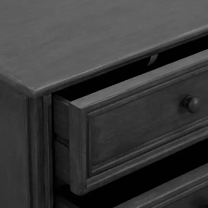 Meuble de rangement 3 tiroirs Webster gris foncé - Finch : Cadre en pin, Style traditionnel, Pas d'étagères