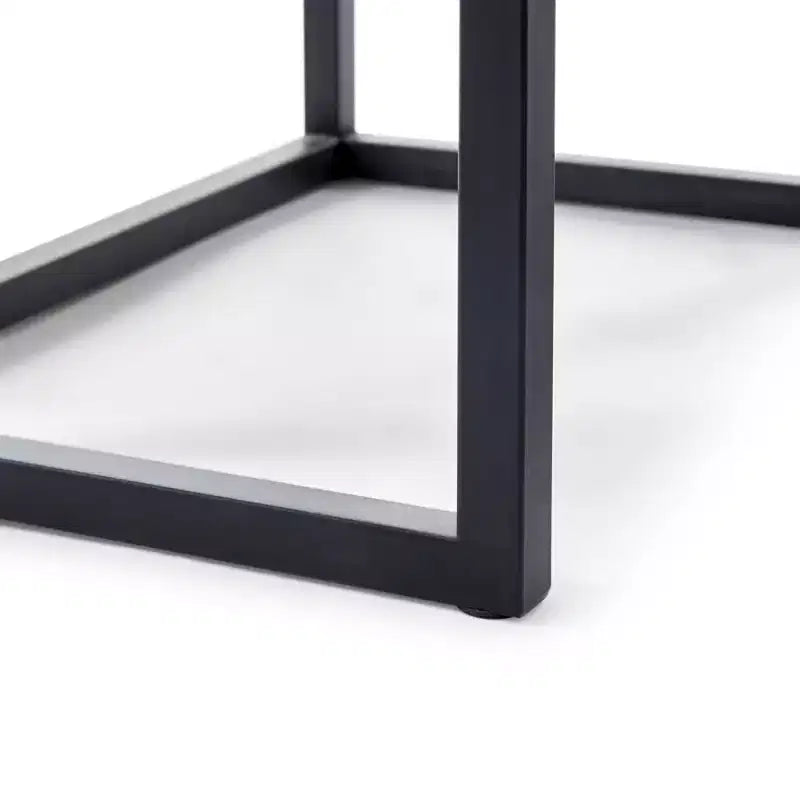 Tables gigognes Parker Marron - ClickDecor : Châssis métallique robuste, plateau en bois rustique, aucun assemblage requis