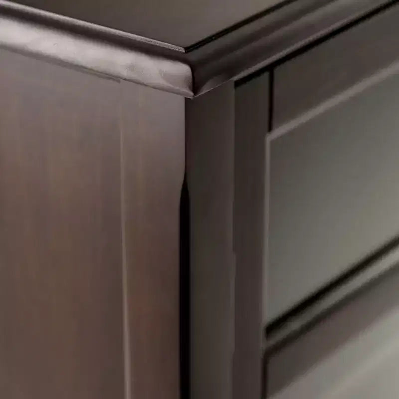 Meuble de rangement moyen 40" Portland marron acajou - WyndenHall : Portes en verre trempé, cadre en pin, 4 étagères réglables