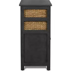 ClickDecor Elmhurst Buffet Noir et Vieilli : Cadre en pin, 2 étagères fixes, Aucun assemblage requis