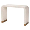 bali & pari 3pc Carlyn Mother of Pearl Capiz Shell Accent Table Set Beige/White/Gold