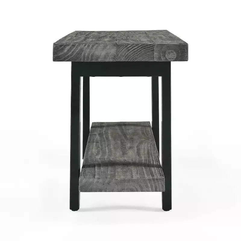 Patère murale en métal et bois Pomona de 48 po avec banc gris ardoise - Meubles Alaterre : Meuble d'entrée avec rangement