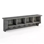 Patère murale en métal et bois Pomona de 48 po avec banc gris ardoise - Meubles Alaterre : Meuble d'entrée avec rangement
