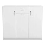 miBasics Beammoon Meuble à chaussures moderne 1 tiroir avec 11 étagères blanc : Peut contenir jusqu'à 30 paires, placage de bois MDF, rangement réglable