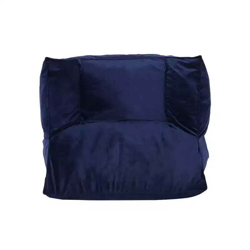 Fauteuil Poire Loubar Modern Velours Côtelé Accoudoirs Bleu Marine - Christopher Knight Home