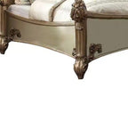 Lit Queen 96" Vendome en Laiton, Cuir Synthétique et Patine Dorée - Meubles Acme
