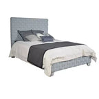 Lit Saree 91 po Acme Furniture Queen Chenille bleu sarcelle clair/Fini gris