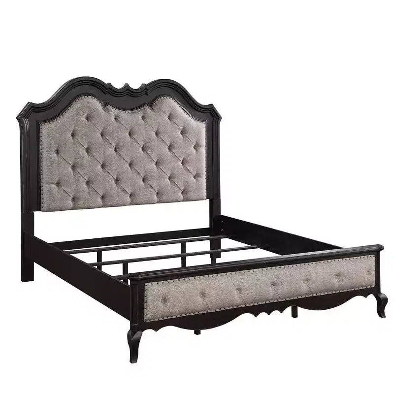 82.5" Eastern King Bed: Chelmsford Beds, Nailhead Trim, Tufted Headboard - Acme Furniture