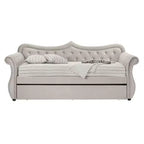 Acme Furniture Twin/Full Adkins Bed Beige Velvet