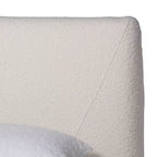 Lit plate-forme en boucle Vinicio, taille Queen, crème/noyer marron, de Baxton Studio