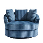 DREAMSIDEA Lot de 2 fauteuils pivotants recouverts de tissu, accoudoirs encastrés