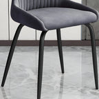 Chaises de salle à manger sans accoudoirs gris foncé industrielles