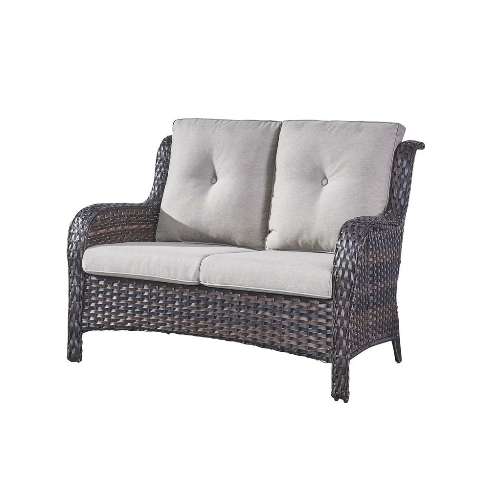 Gymojoy Canapé d'extérieur deux places en rotin Wicker Sofa Set