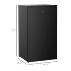 HOMCOM Mini-réfrigérateur de 90,6 L avec congélateur, Réfrigérateur compact à porte unique avec thermostat réglable pour chambre