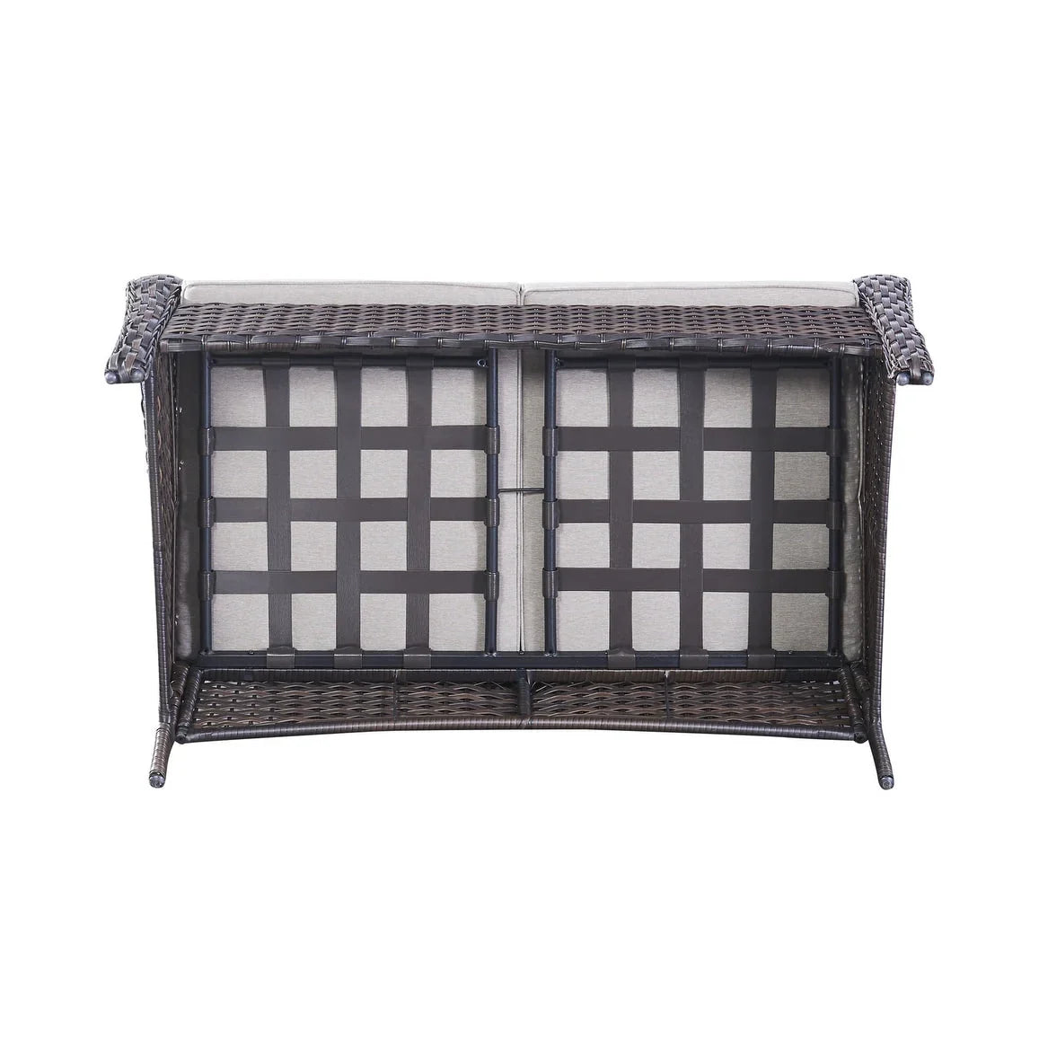 Gymojoy Canapé d'extérieur deux places en rotin Wicker Sofa Set