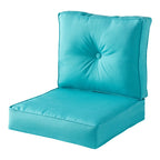 Ensemble de deux coussins d'extérieur haut de gamme Sunbrella pour assise profonde