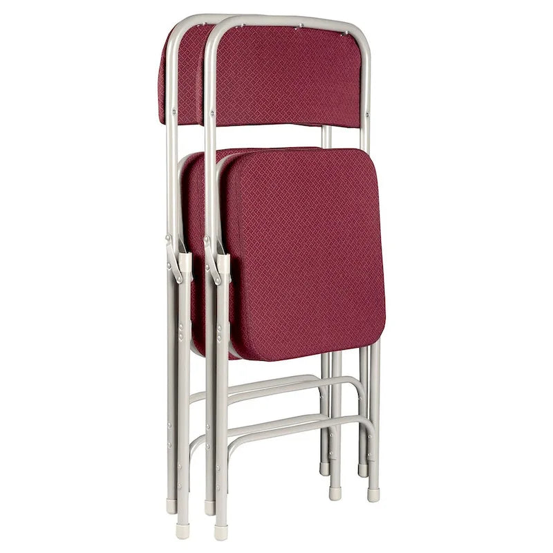 Chaise pliante de luxe matelassée en tissu de la collection Bernadine de Hampden Furnishings, lot de 2