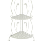 Étagère de Boulanger Pliable Haute à 5 Niveaux en Métal Décoratif pour Intérieur/Extérieur - Or ou Blanc - Roche River Decor
