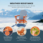 Chaise Adirondack pliante d'extérieur tout temps Polytrends Laguna résistante à la décoloration pour patio