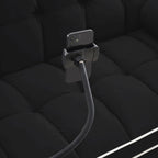 Canapé convertible 2 places en velours 55 avec lit gigogne, dossier inclinable, poches latérales et support de téléphone