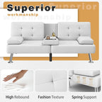 Canapé Futon Convertible Homall avec Porte-gobelets et Oreillers
