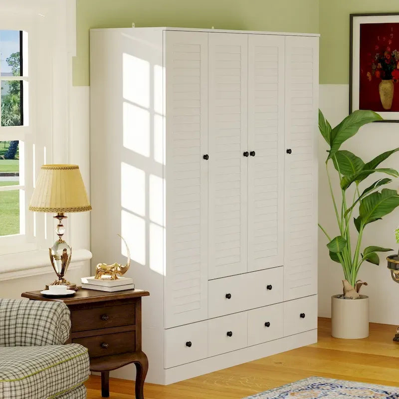 Armoire penderie placard 59L Grande armoire autonome blanche