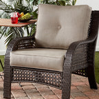 Ensemble de deux coussins d'extérieur haut de gamme Sunbrella pour assise profonde