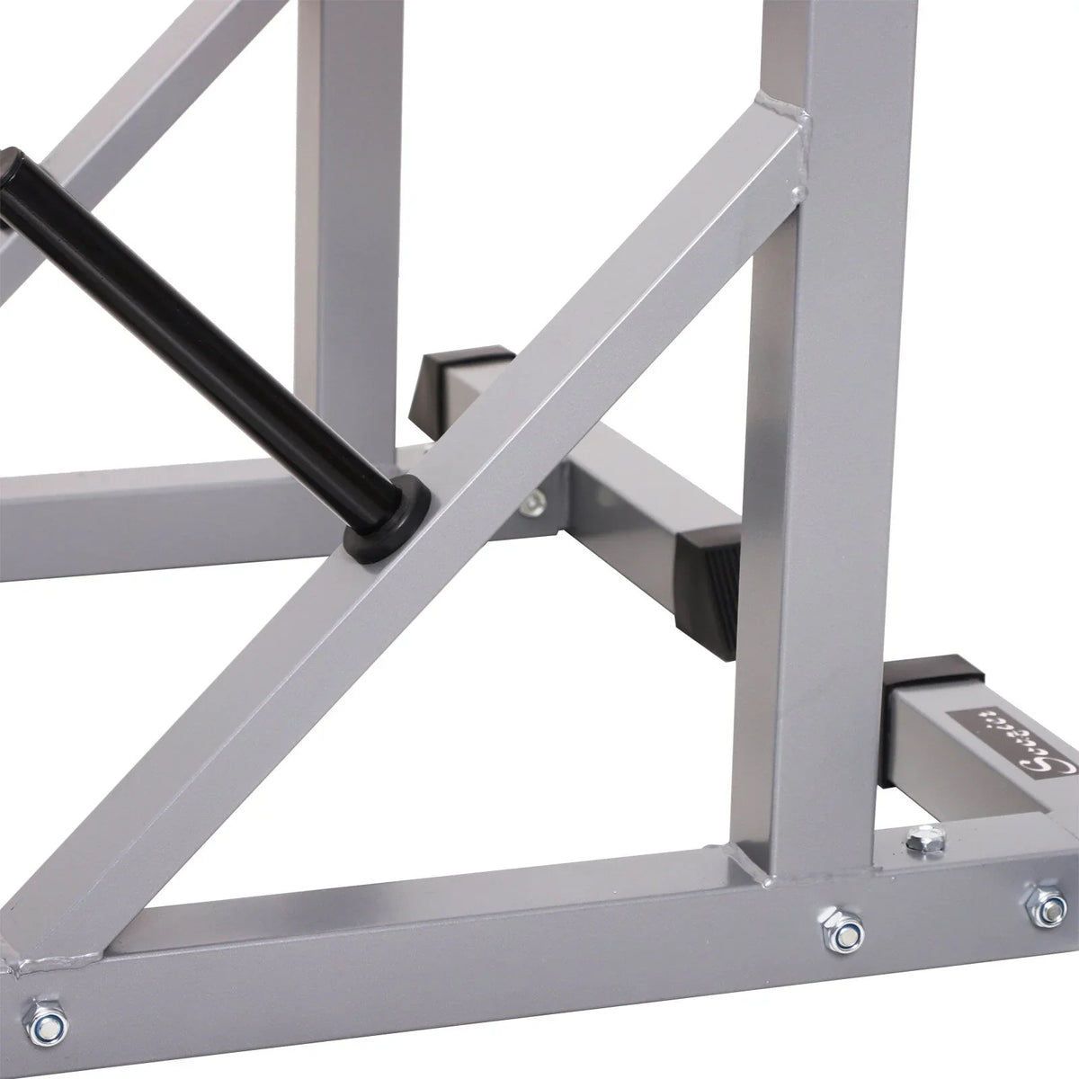 Soozier Rack à squat/banc de musculation en acier 2 pièces réglable en hauteur - N/A