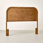 Queen Traditional Wooden Headboard Aged Oak - Hearth & Hand™ with Magnolia