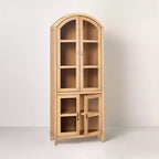 Meuble vitré à arche et 4 portes en bois rainuré - Naturel - Hearth & Hand™ avec Magnolia