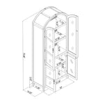 Meuble vitré à arche et 4 portes en bois rainuré - Naturel - Hearth & Hand™ avec Magnolia